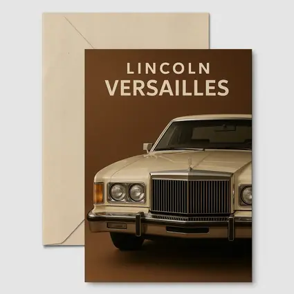 Lincoln Versailles Classic Car Brown Background