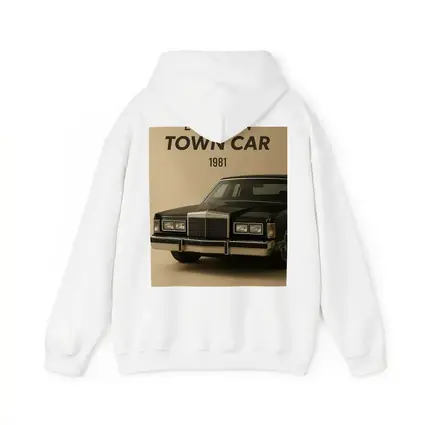 Lincoln Town Car 1981 Beige Background Art