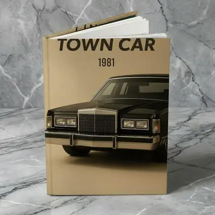 Lincoln Town Car 1981 Beige Background Art