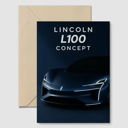 Lincoln L100 Concept Car Dark Blue