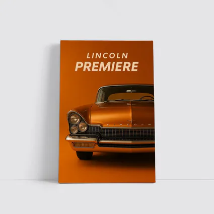 Lincoln Premiere Classic Car Orange Background