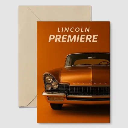 Lincoln Premiere Classic Car Orange Background