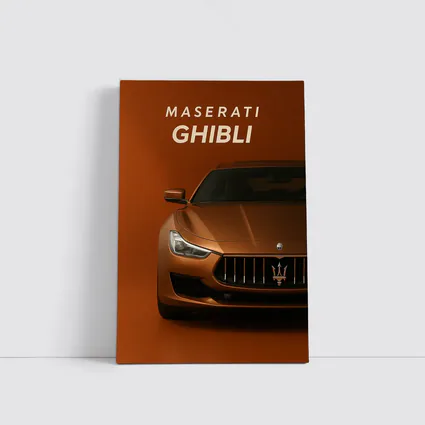 Maserati Ghibli Bronze Front View Art