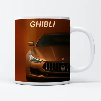 Maserati Ghibli Bronze Front View Art