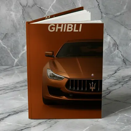 Maserati Ghibli Bronze Front View Art
