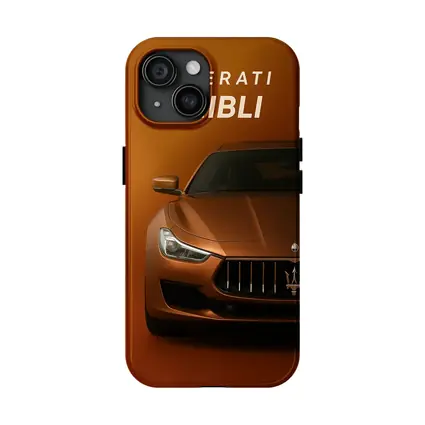 Maserati Ghibli Bronze Front View Art
