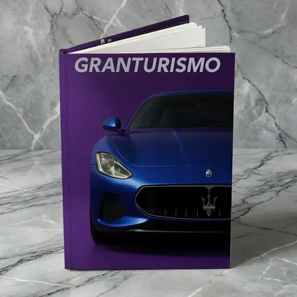 Maserati GranTurismo Blue On Purple Background