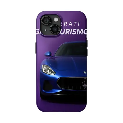 Maserati GranTurismo Blue On Purple Background