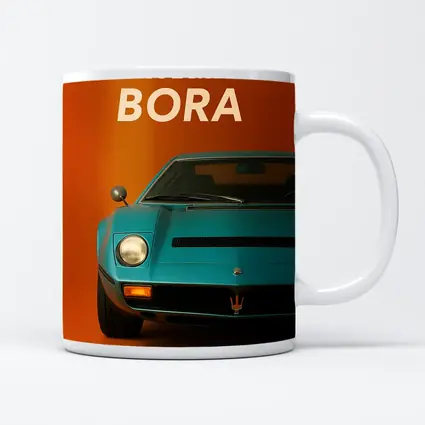Maserati Bora Classic Car Orange Background