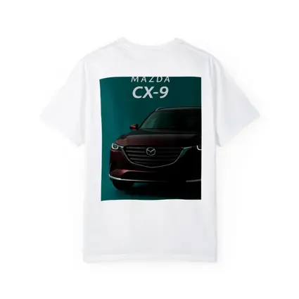 Mazda CX Nine Deep Red Teal Background