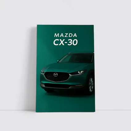 Mazda CX-30 Green SUV Dark Background