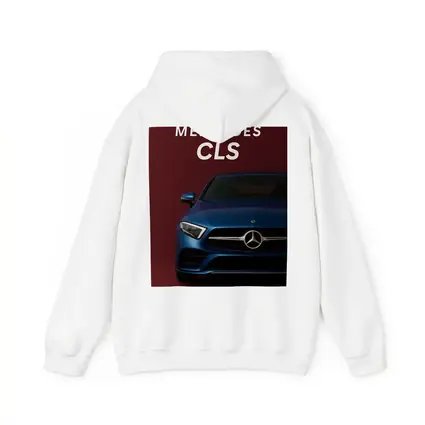Mercedes CLS Blue Car Dark Red Background