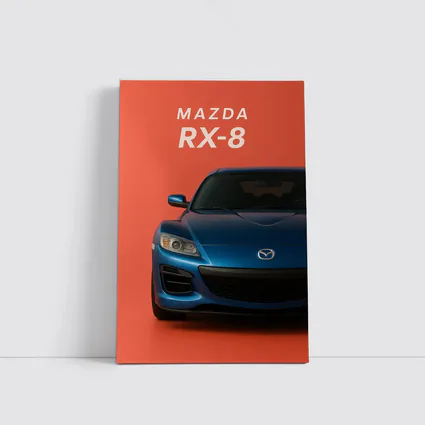 Mazda RX-8 Front View Orange Background