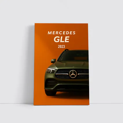 Mercedes GLE SUV Bold Orange Background