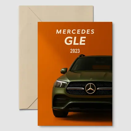 Mercedes GLE SUV Bold Orange Background