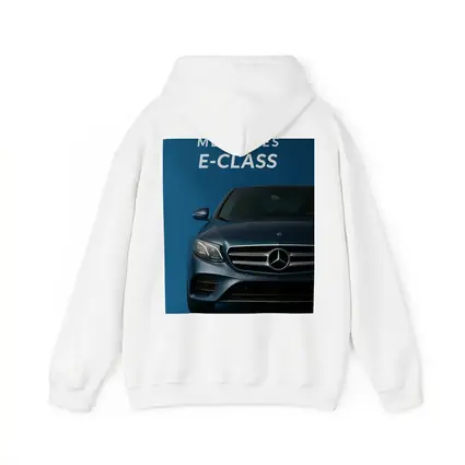 Mercedes E-Class Front View Blue Background