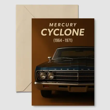 Mercury Cyclone Muscle Car Brown Background