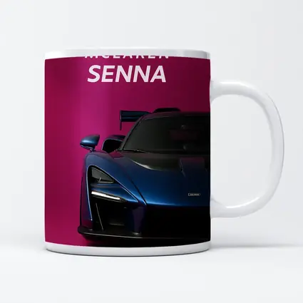 McLaren Senna Blue Supercar Pink Background
