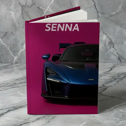 McLaren Senna Blue Supercar Pink Background