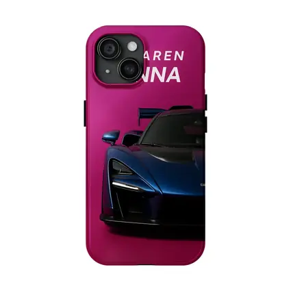 McLaren Senna Blue Supercar Pink Background