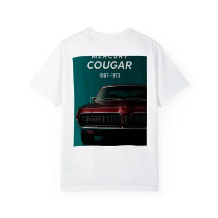 Mercury Cougar Classic Muscle Car Teal Background