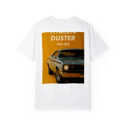 Plymouth Duster Muscle Car Yellow Background