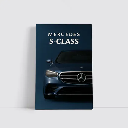 Mercedes S-Class Front View Dark Blue