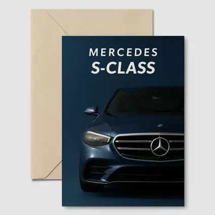 Mercedes S-Class Front View Dark Blue