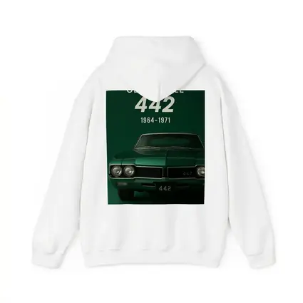 Oldsmobile 442 Muscle Car Green Background