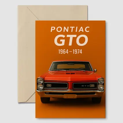 Pontiac GTO Classic Muscle Car Orange Background