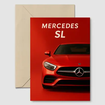 Mercedes SL Red Bold Front View