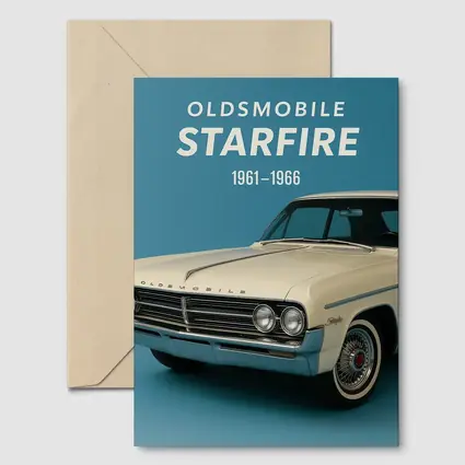 Oldsmobile Starfire Classic Car Blue Background