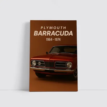 Plymouth Barracuda Classic Muscle Car Brown Background
