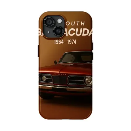 Plymouth Barracuda Classic Muscle Car Brown Background
