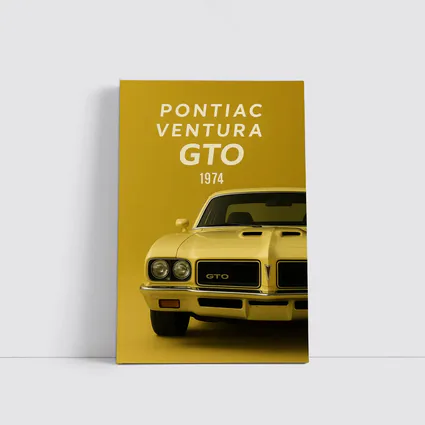 Pontiac GTO 1974 Yellow Muscle Car