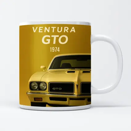 Pontiac GTO 1974 Yellow Muscle Car