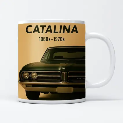 Pontiac Catalina Classic Dark Green Beige Background