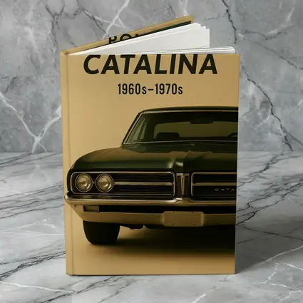 Pontiac Catalina Classic Dark Green Beige Background