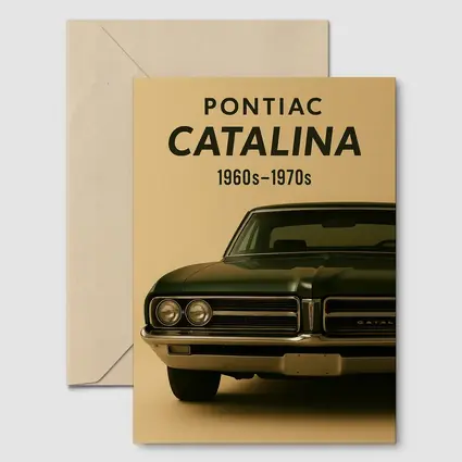 Pontiac Catalina Classic Dark Green Beige Background