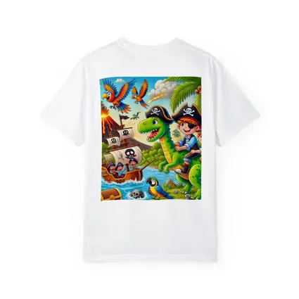 Pirate Kids Riding Dinosaur Treasure Island