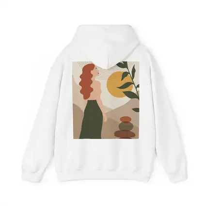 Boho Woman Sun Zen Stones Nature Art