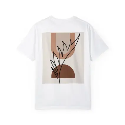 Boho Abstract Botanical Line Art Terracotta