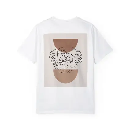 Monstera Leaves Boho Abstract Terracotta Shapes