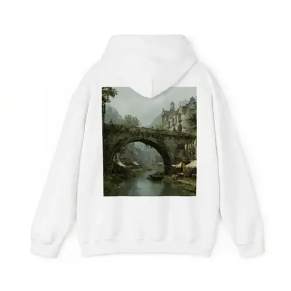 Medieval Fantasy Town Stone Bridge River
