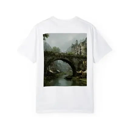 Medieval Fantasy Town Stone Bridge River