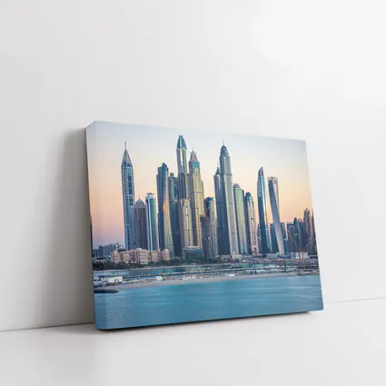 Dubai Marina Skyline at Sunset Dusk