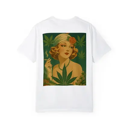 Mary Jane Retro Art Deco Woman Cannabis