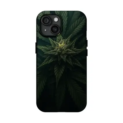 Cannabis Plant Dark Green Close Up
