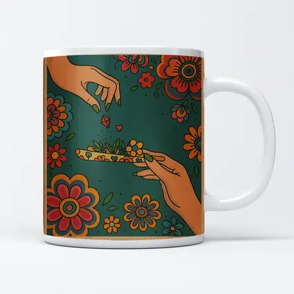 Stay Trippy Little Hippie Retro Floral Art