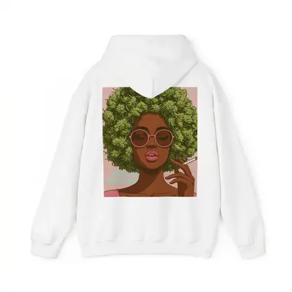Cannabis Afro Woman Pink Sunglasses Pop Art